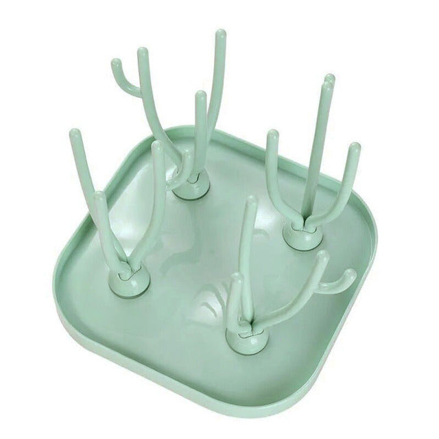 Baby Bottle Drying Rack with Removable Support (Blue/Pink)