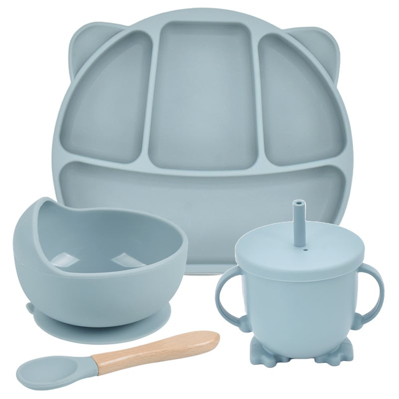 Silicone Suction Cup Divided Plate Set for Kids