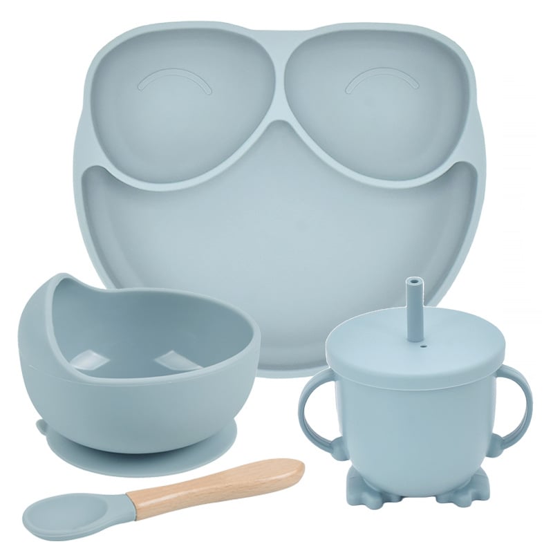 Silicone Suction Cup Divided Plate Set for Kids