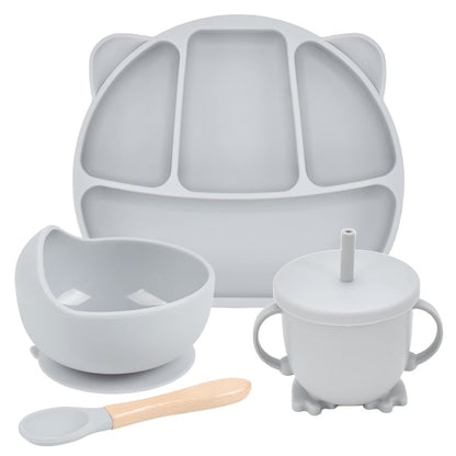 Silicone Suction Cup Divided Plate Set for Kids