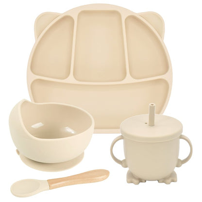 Silicone Suction Cup Divided Plate Set for Kids