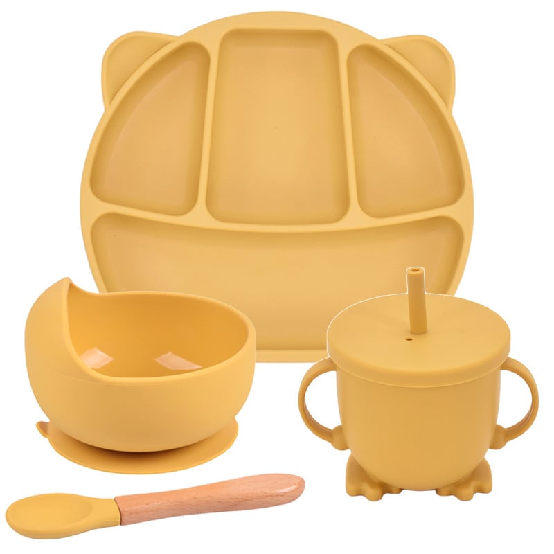 Silicone Suction Cup Divided Plate Set for Kids