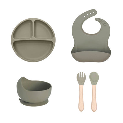 Silicone Suction Cup Divided Plate Set for Kids