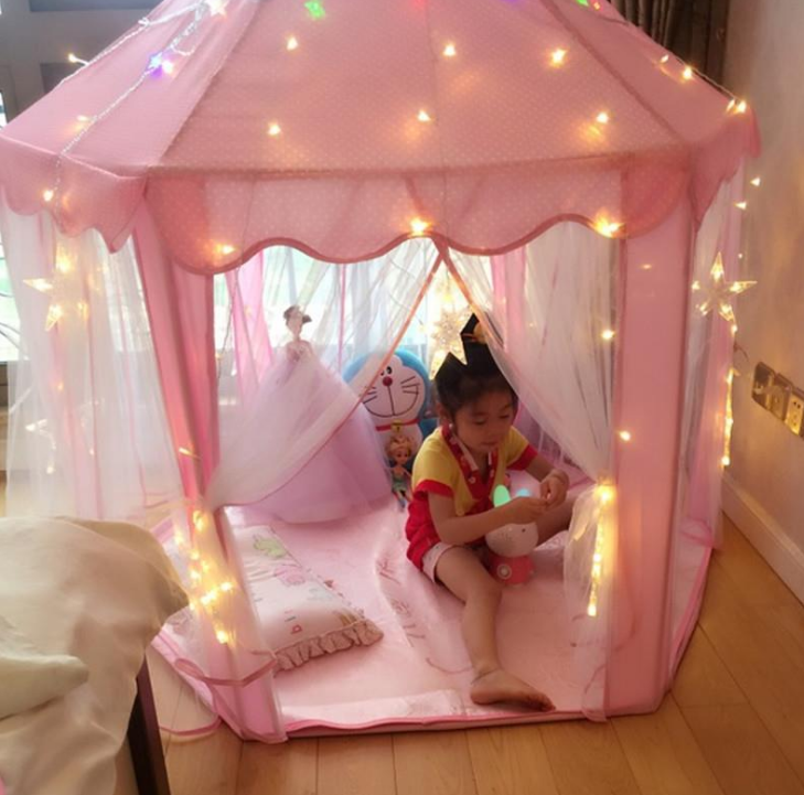 Kids Indoor Tent with Mosquito Net - Princess Playhouse