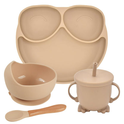 Silicone Suction Cup Divided Plate Set for Kids