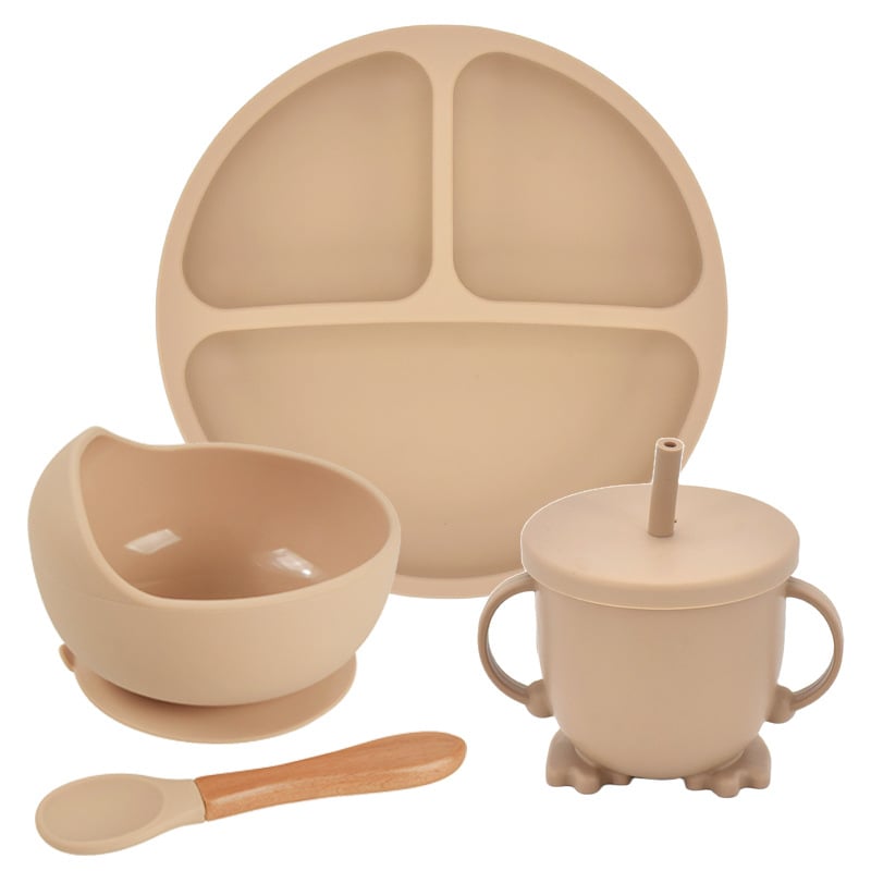 Silicone Suction Cup Divided Plate Set for Kids