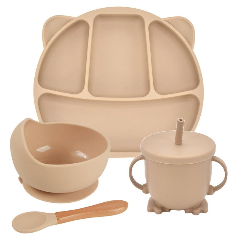 Silicone Suction Cup Divided Plate Set for Kids