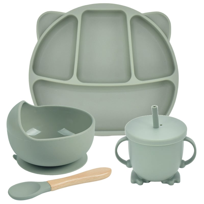 Silicone Suction Cup Divided Plate Set for Kids