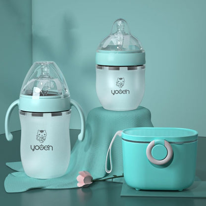 Silicone Baby Bottle with Soft Straw and Anti-Drop Design